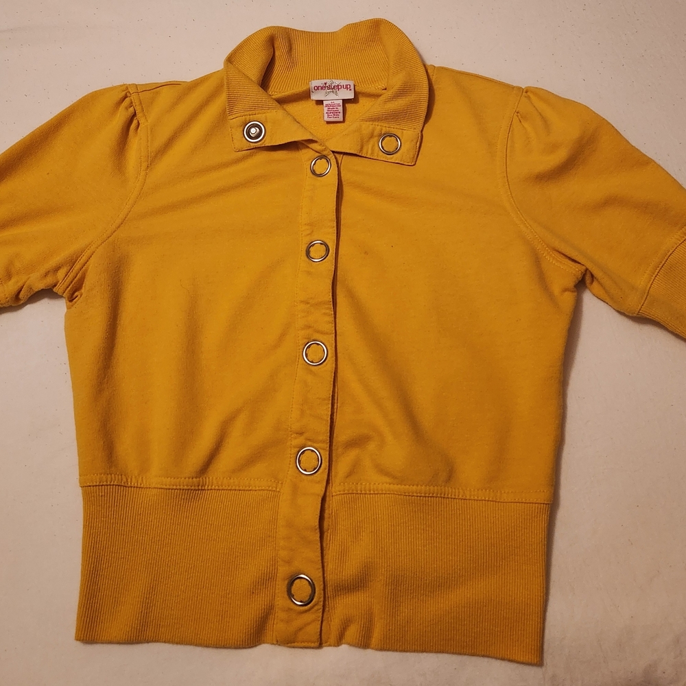 Yellow Button-Up Cardigan
